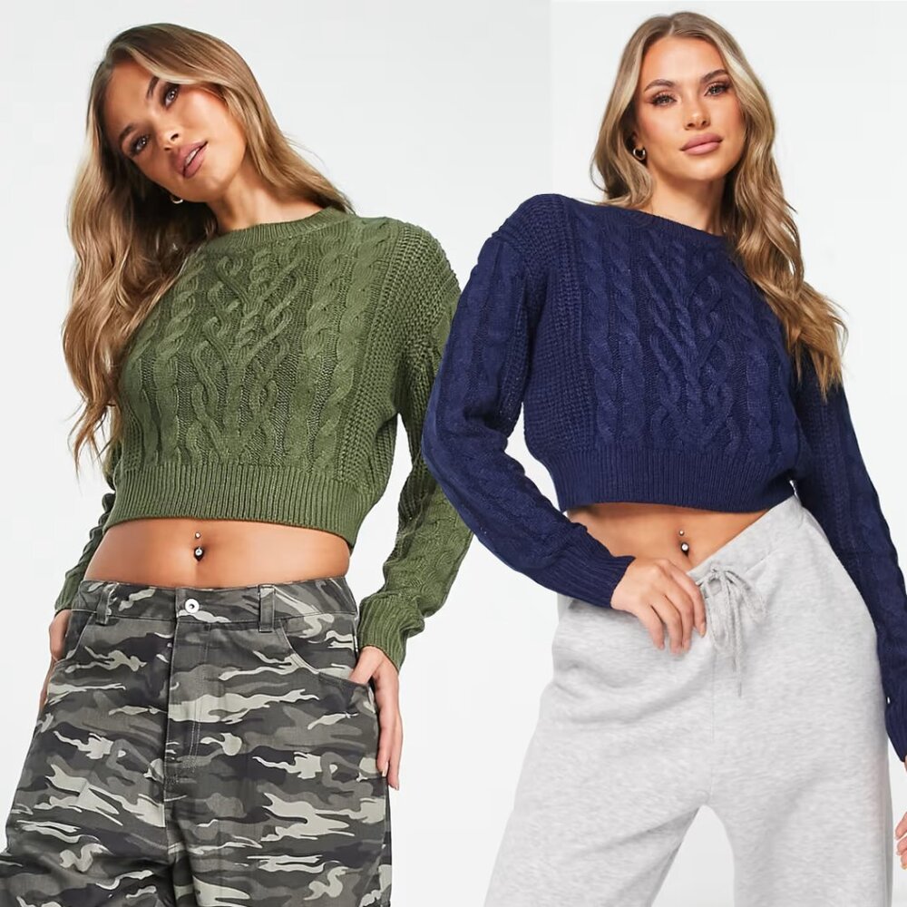 Brave Soul Cropped Sweaters Set of 2